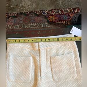 NWT M. Martin Scalloped Wool Pants | Cream | Size 6